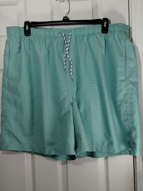 Big Men's Croft & Barrow Teal Swim Trunks with Drawstring
